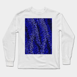 Aboriginal Art - Sea Grass Blue Long Sleeve T-Shirt